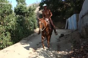 Horseback riding nude