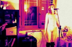 Girl singing naked